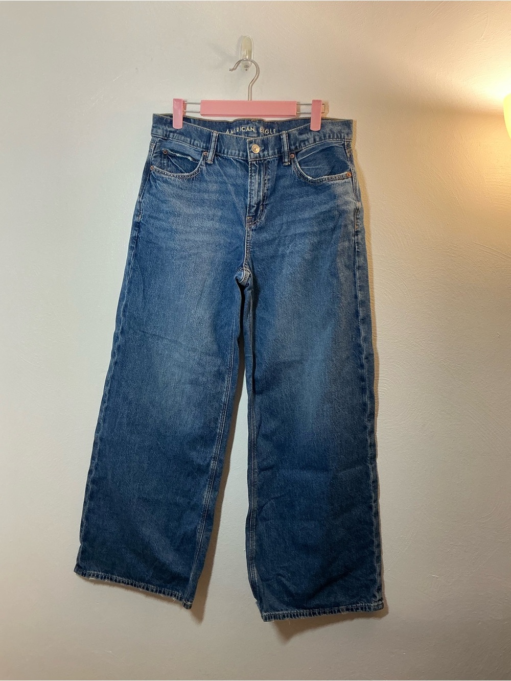 AE Low-Rise Baggy Ultra Wide-Leg Jean Size 4 Regular